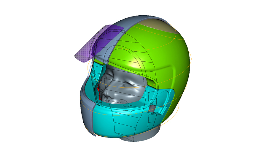 自行车头盔的CAD 模型