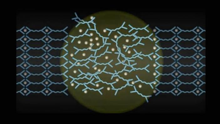 Inner structure of the self-healing material
